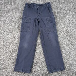 Duluth Trading Pants Mens 34x32 Flex Fire Hose Cargo Gray Cotton Grunge Utility